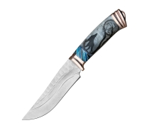 Нож Клыч из дамасской стали купить на сайте koval-knife.shop